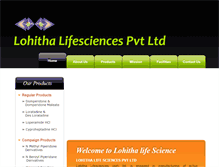 Tablet Screenshot of lohithalifesciences.com